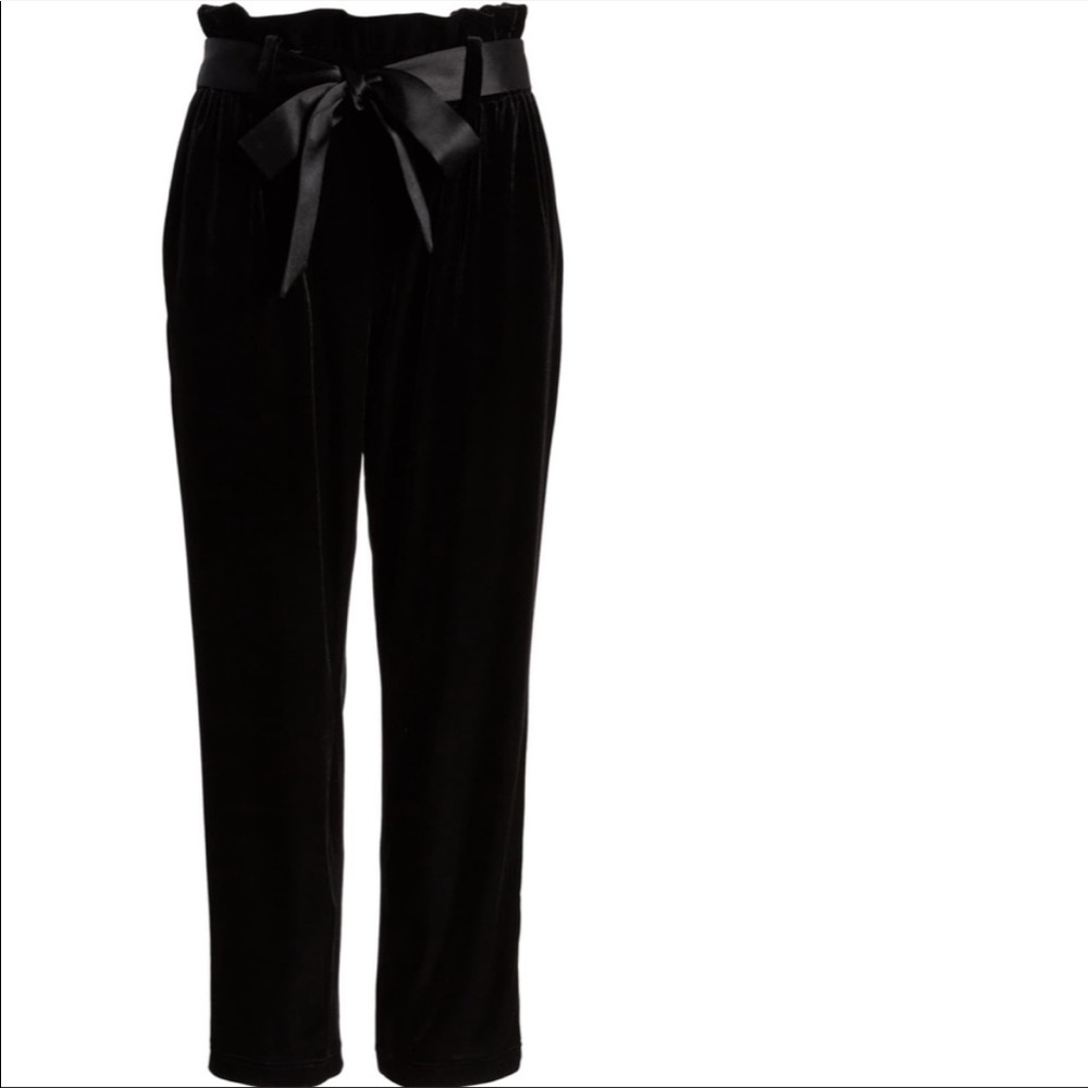 Halogen Velour Paper bag pants